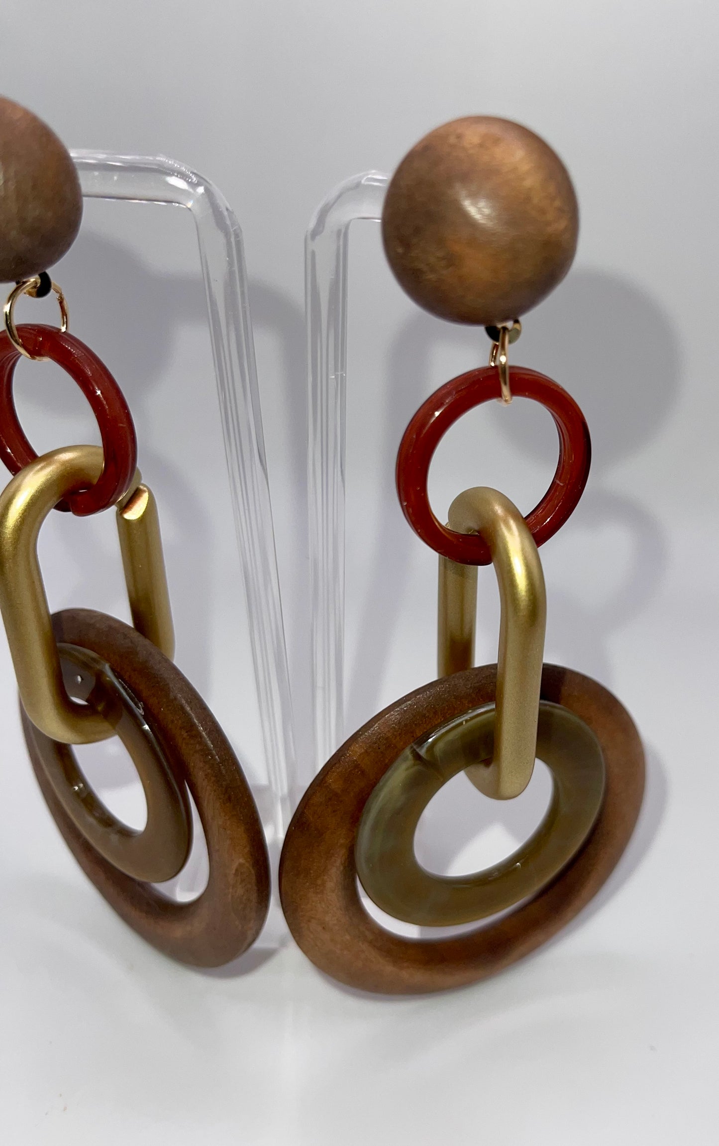 Knock on Wood Drop Earrings