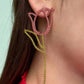 Long Stem Floral Drop Earrings