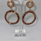 Rosé Circle Drop Earrings