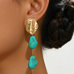 Teal the End of Summer Drop Earrings