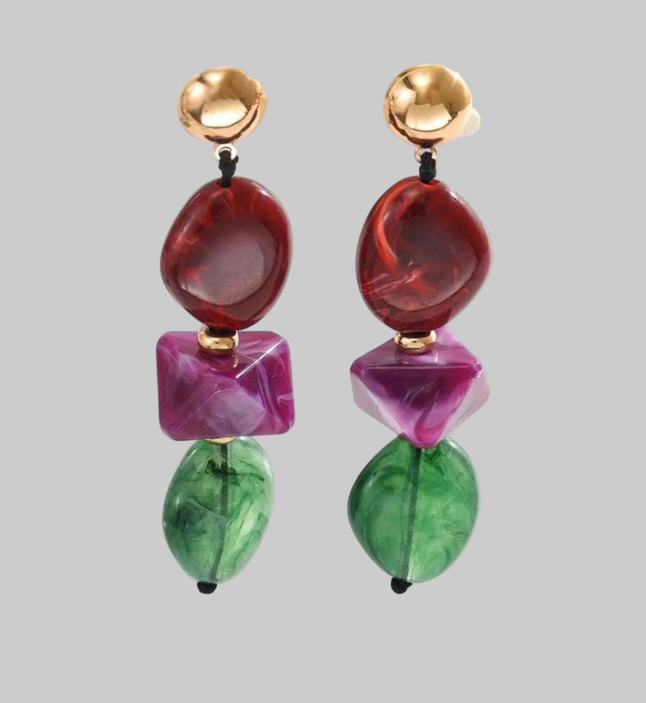 Darker the Berry Drop Earrings