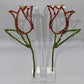 Long Stem Floral Drop Earrings