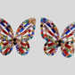 Rainbow Buttah Fly Stud Earrings