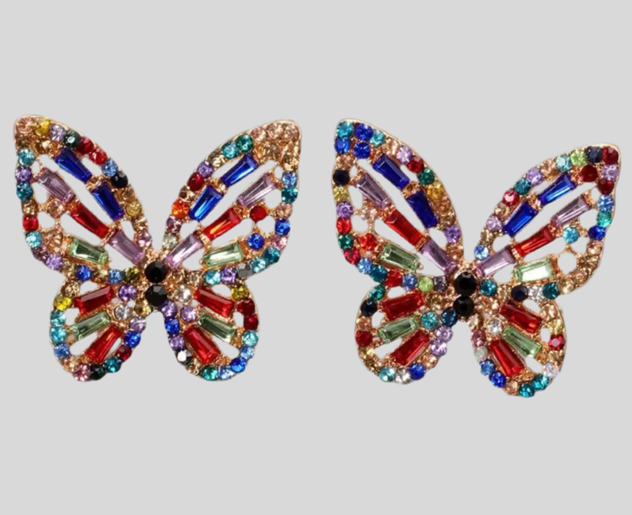 Rainbow Buttah Fly Stud Earrings