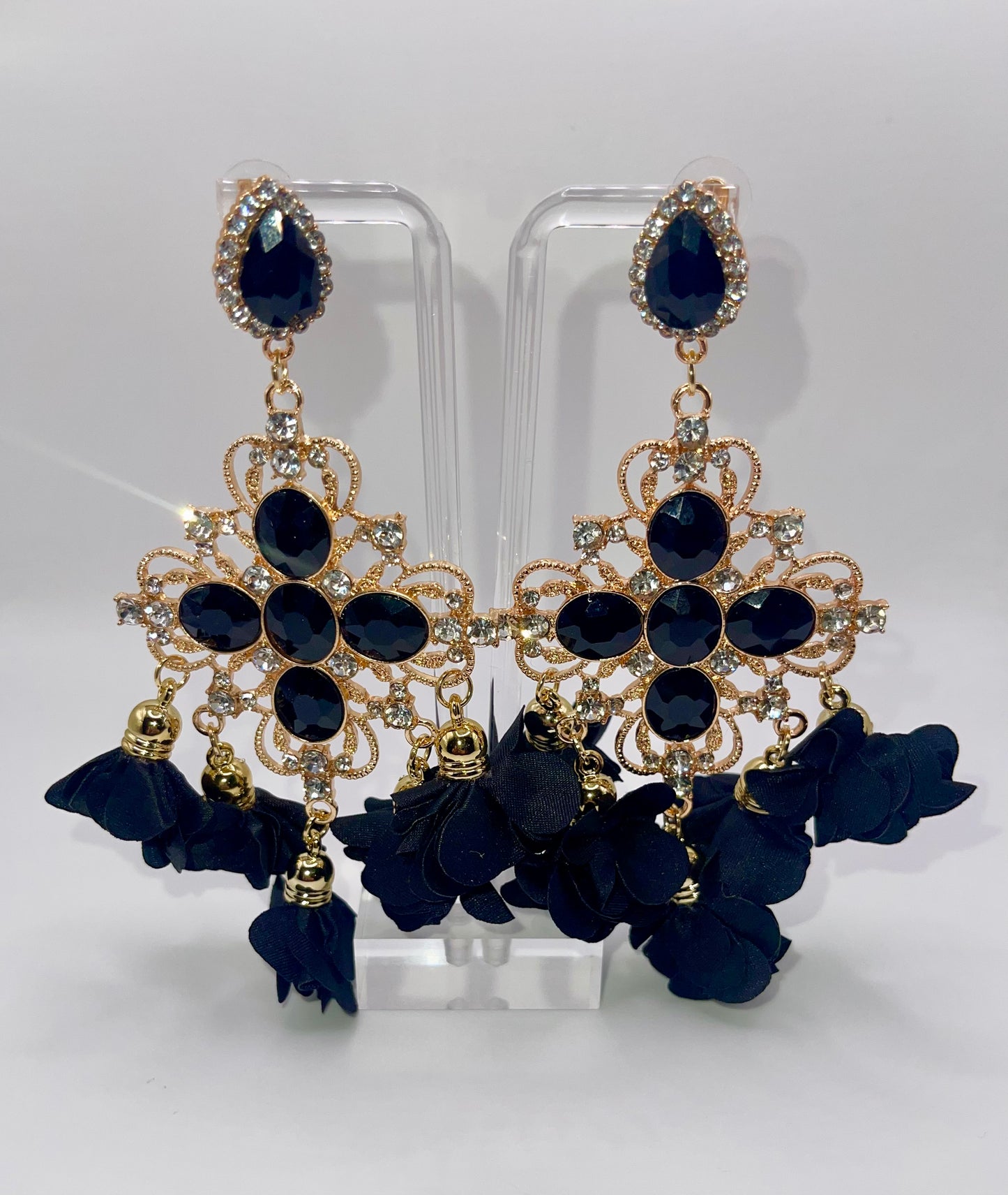 LUXE Boho Bride Petal Drop Earrings