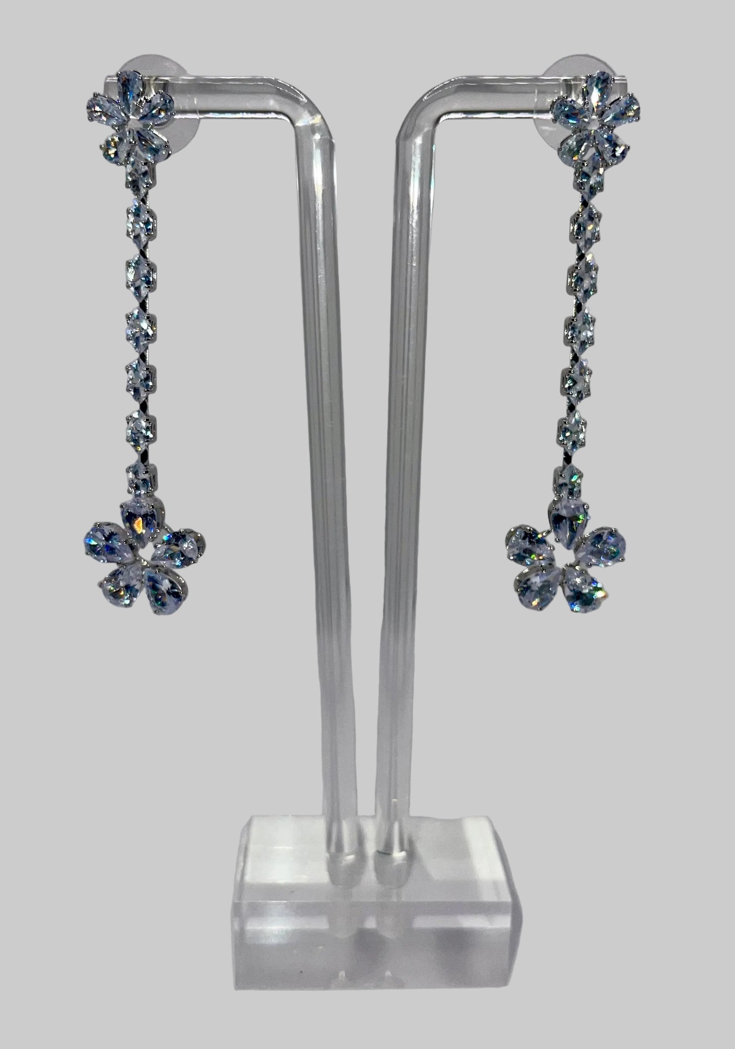 Water My Flowers Crystal Drop Earrings