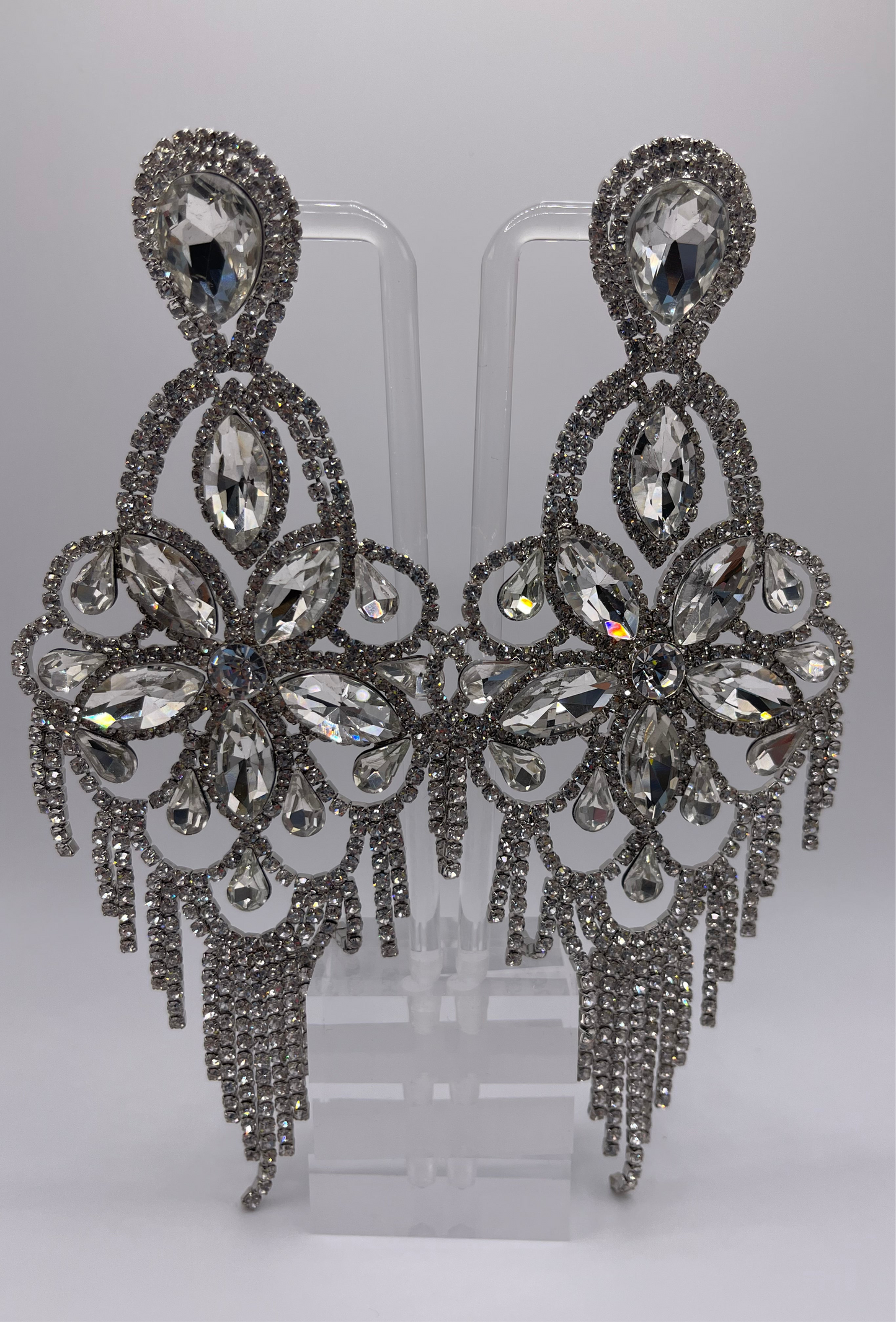 LUXE Crystal Dreamcatcher Chandelier Earrings