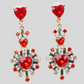 Ruby Red Drop Earrings
