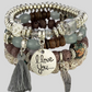 Just Beaded Multilayered Charm Bracelet Set
