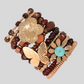 Just Beaded Multilayered Charm Bracelet Set