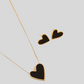 Black Heart Jewelry Set