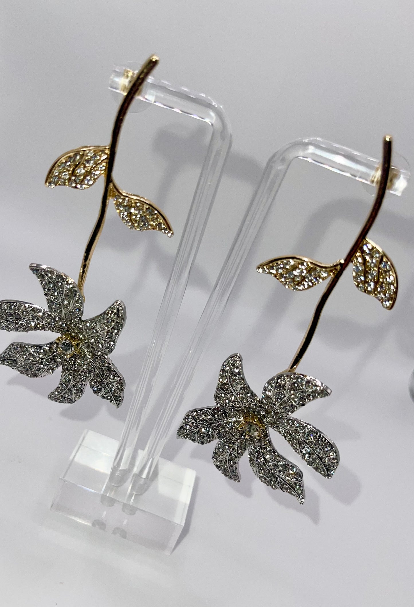 La Fleur Crystal Drop Earrings