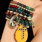 Just Beaded Multilayered Charm Bracelet Set