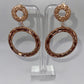 Rosé Circle Drop Earrings