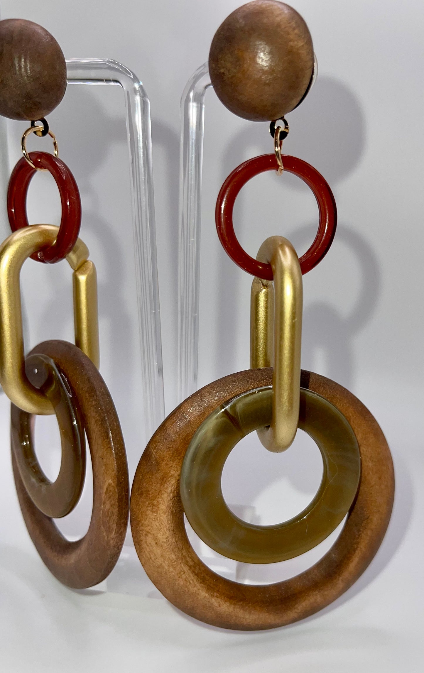 Knock on Wood Drop Earrings