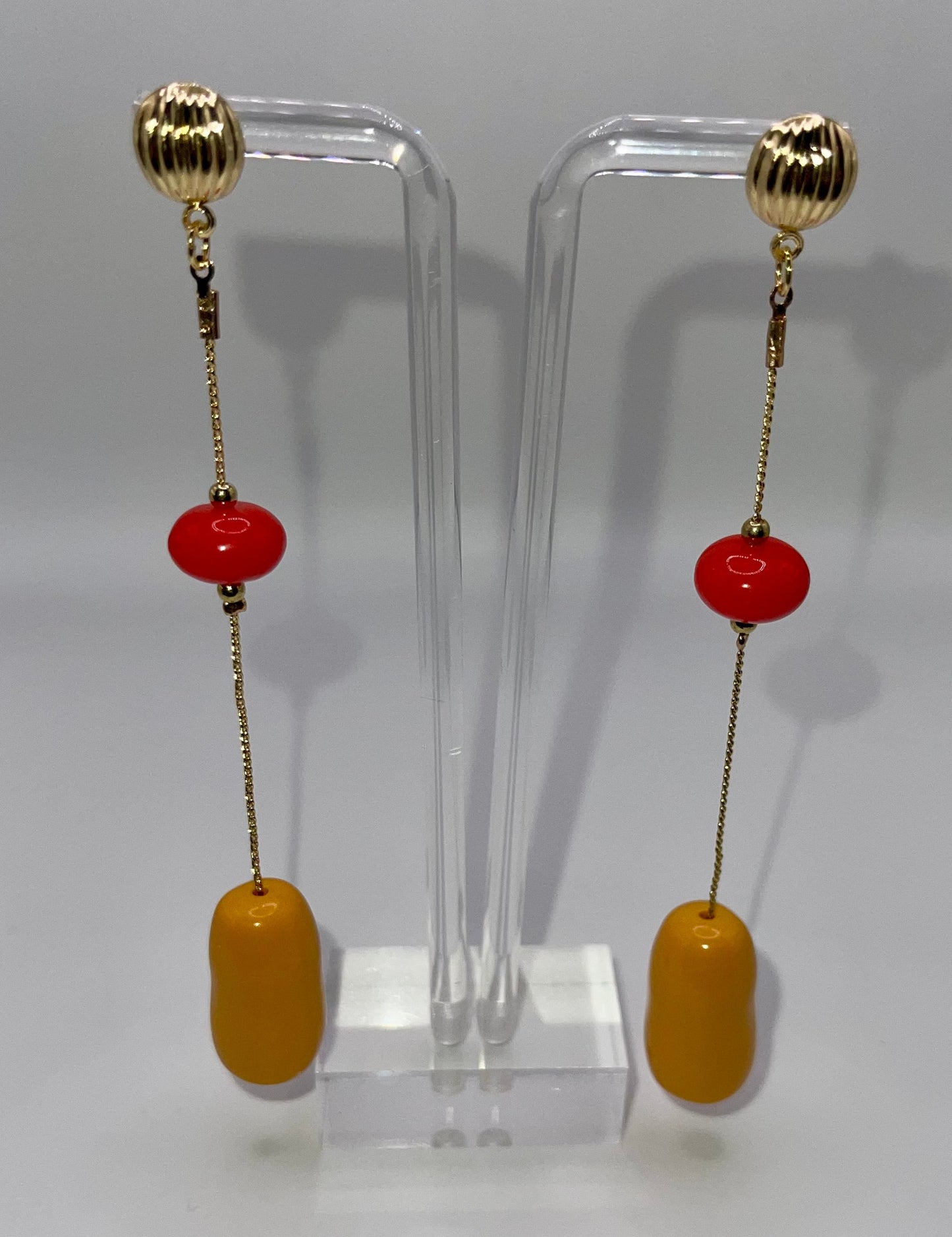 Passion Fruit Gold Drop Earrings