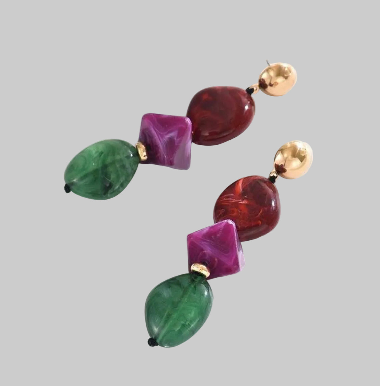 Darker the Berry Drop Earrings