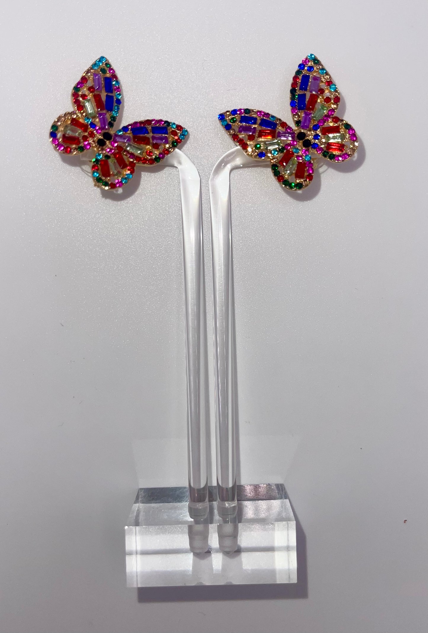 Rainbow Buttah Fly Stud Earrings