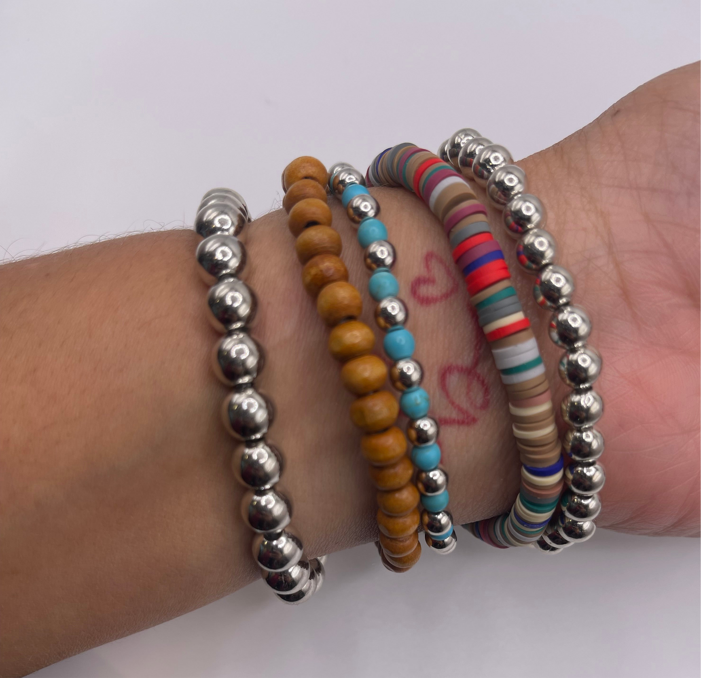 Texas Hold ‘Em Beaded Charm Bracelet