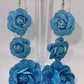 Denim Diva Floral Drop Earrings