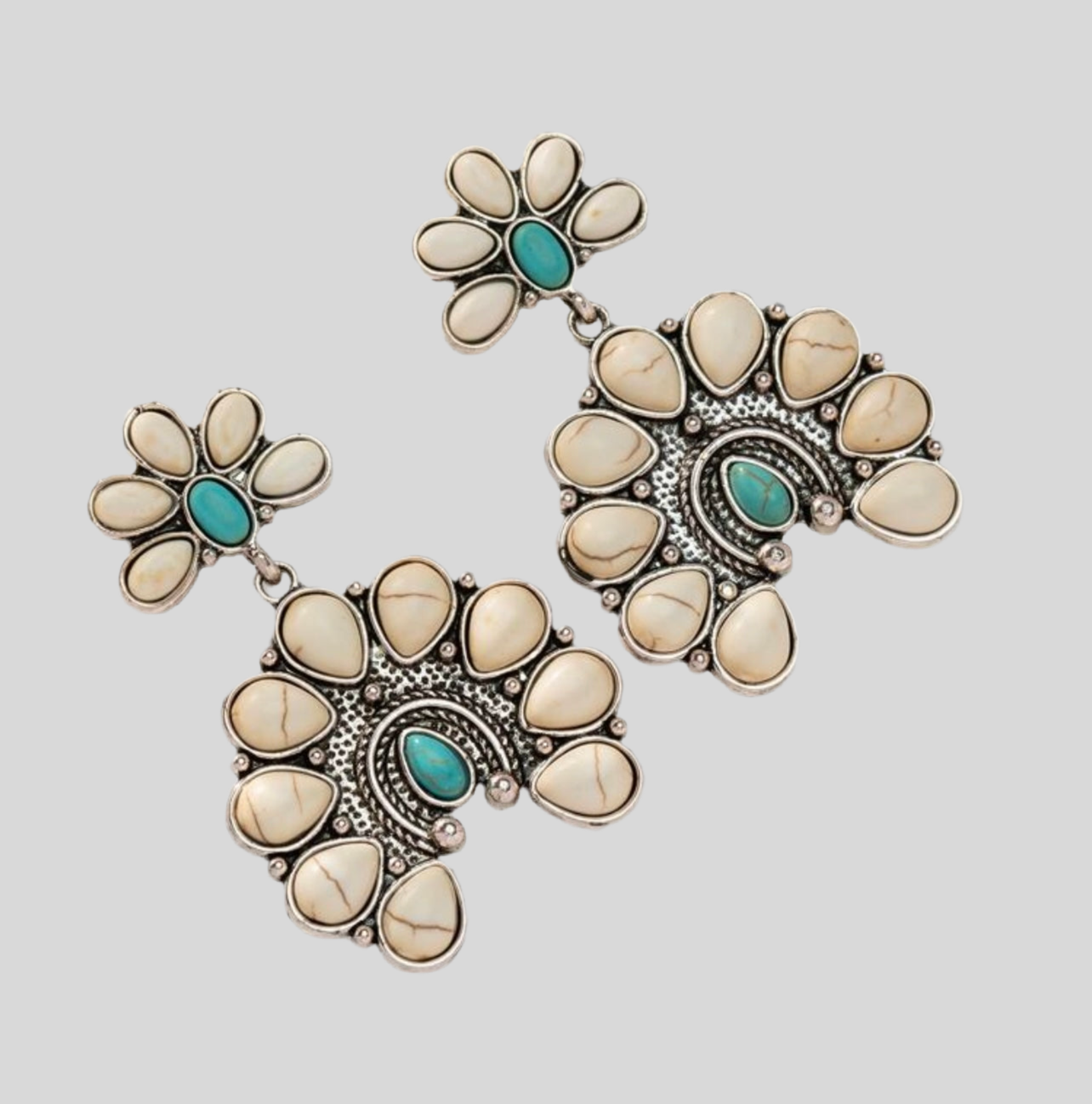 Quicksand Floral Earring and Ring Set