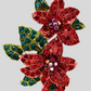 Queen Brooch - Red Holiday