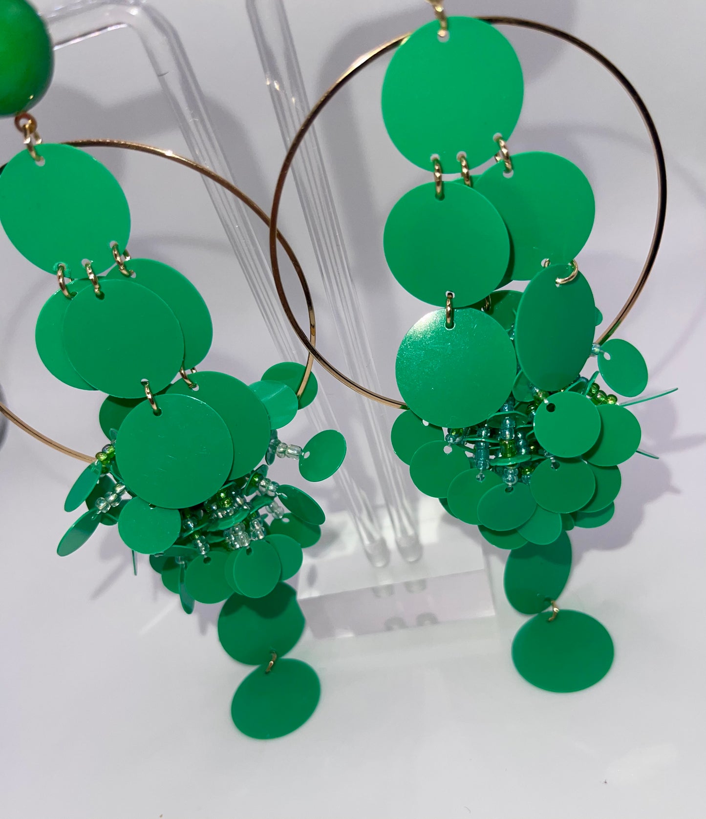 Green Goddess Drop Earrings