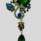 Queen Brooch - Green Glitz