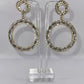 Rosé Circle Drop Earrings