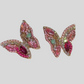 Pink Buttah Fly Stud Earrings