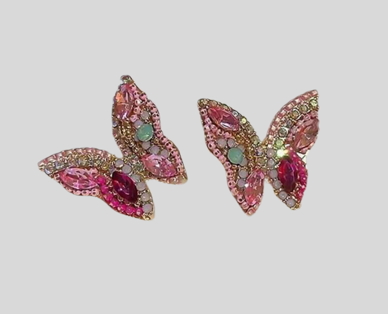 Pink Buttah Fly Stud Earrings