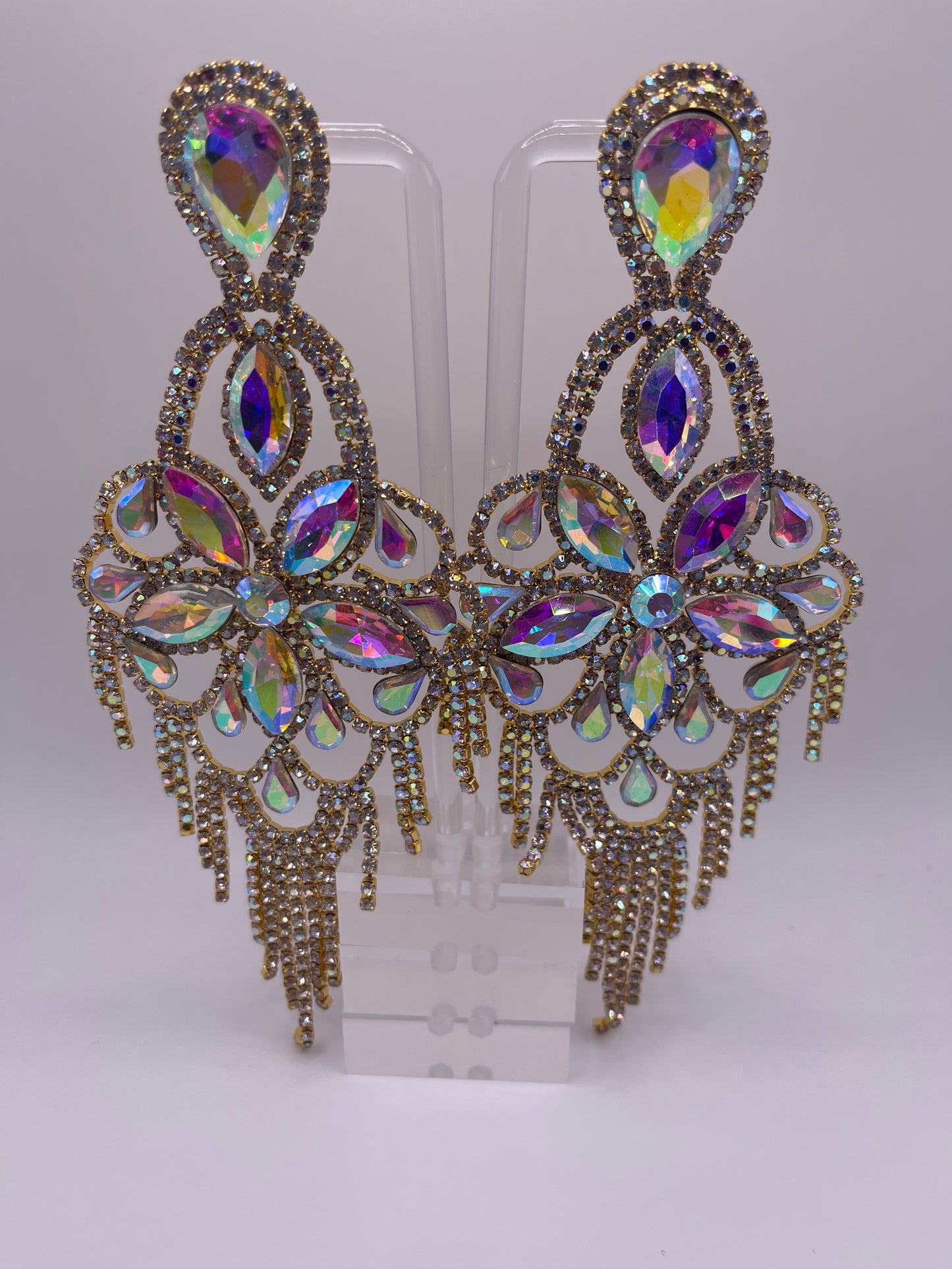 LUXE Crystal Dreamcatcher Chandelier Earrings