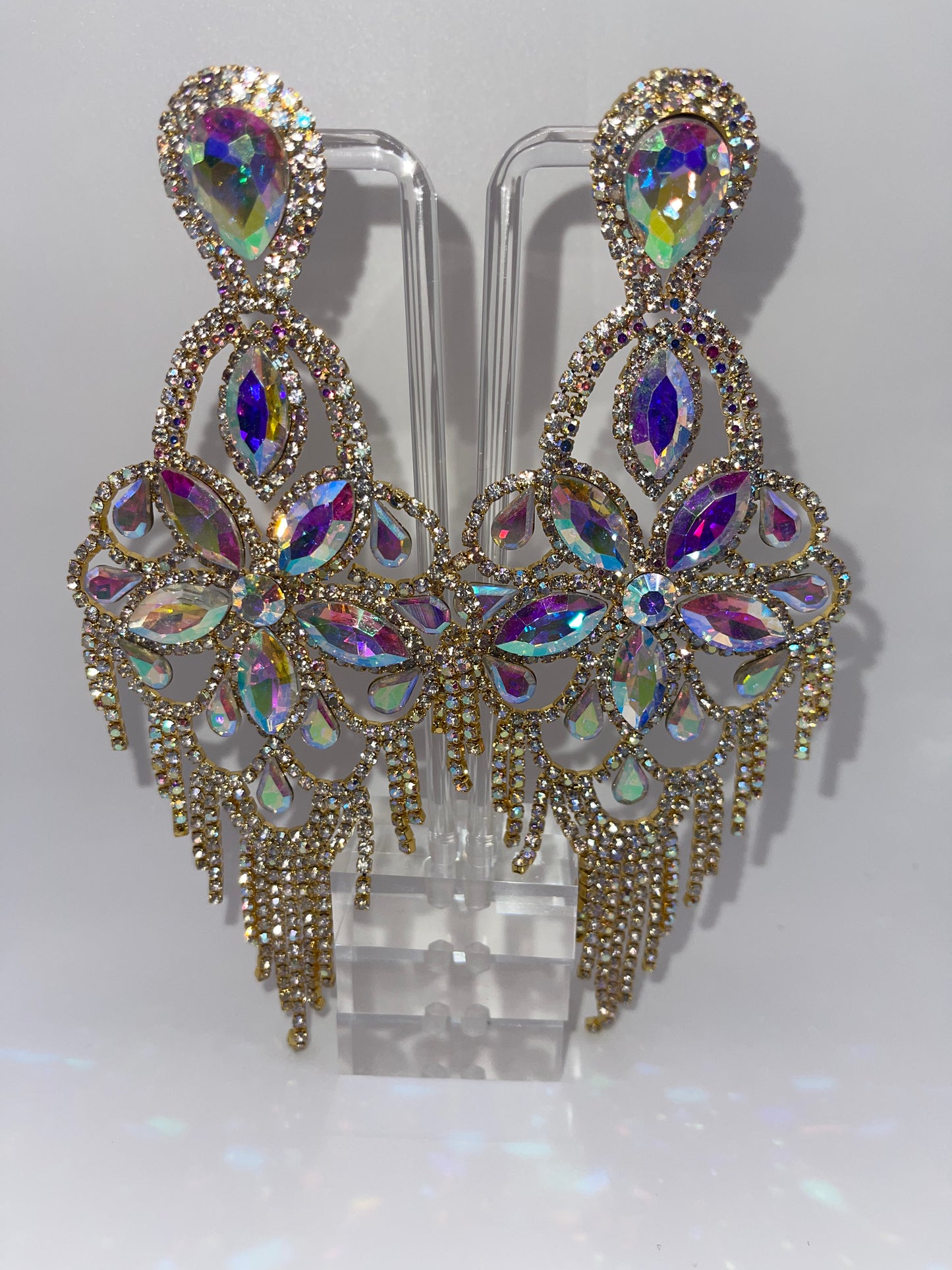 LUXE Crystal Dreamcatcher Chandelier Earrings