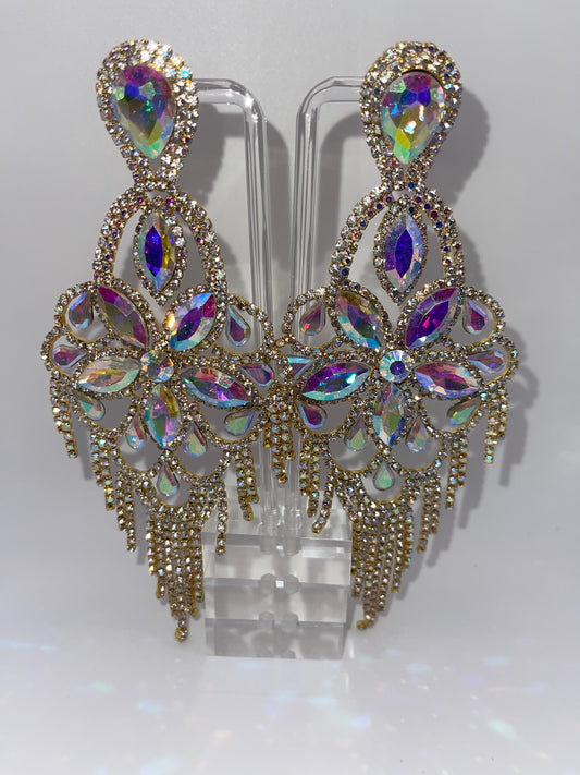 LUXE Crystal Dreamcatcher Chandelier Earrings