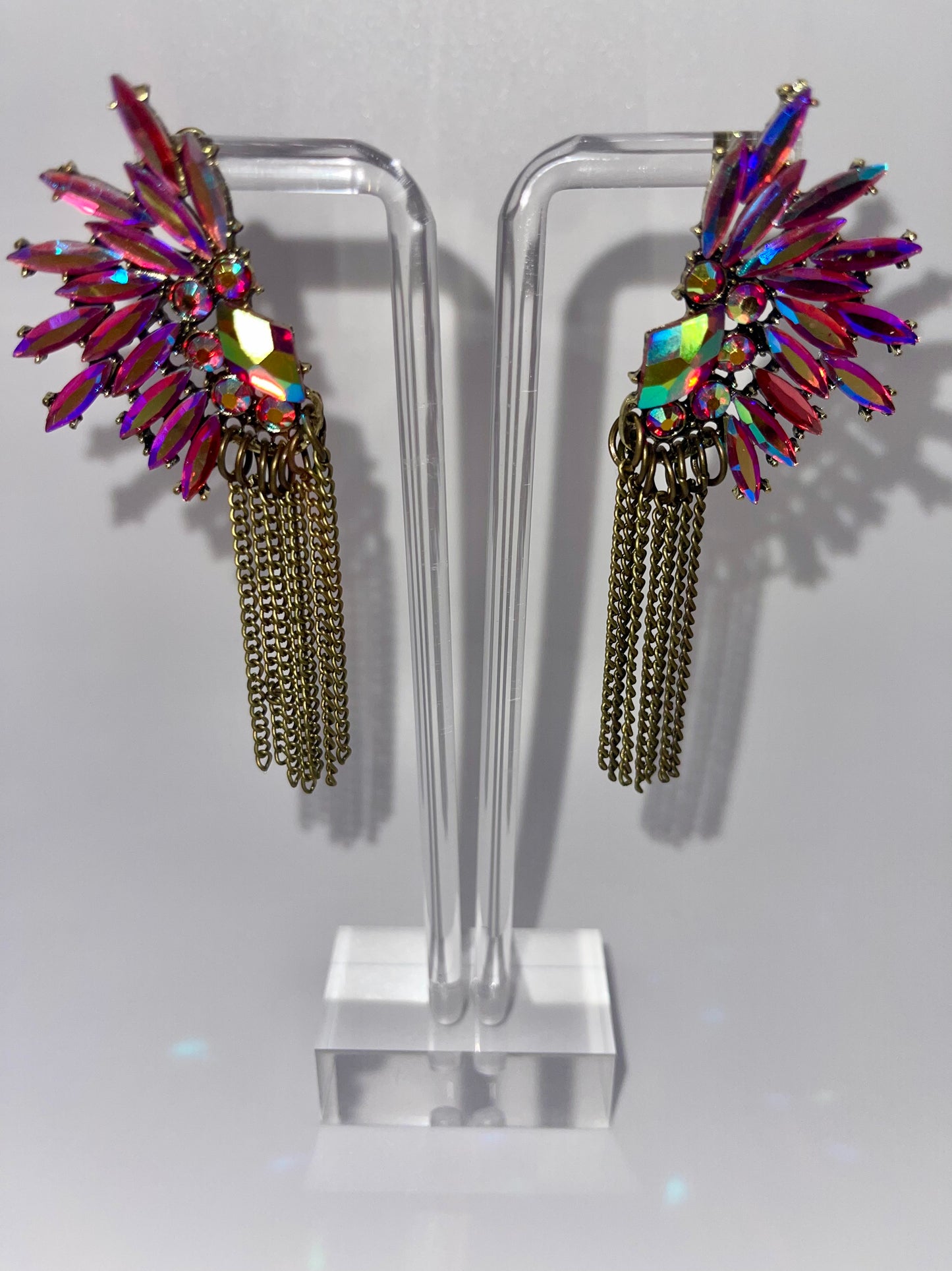 Cuff It Chain Tassel Drop Earrings