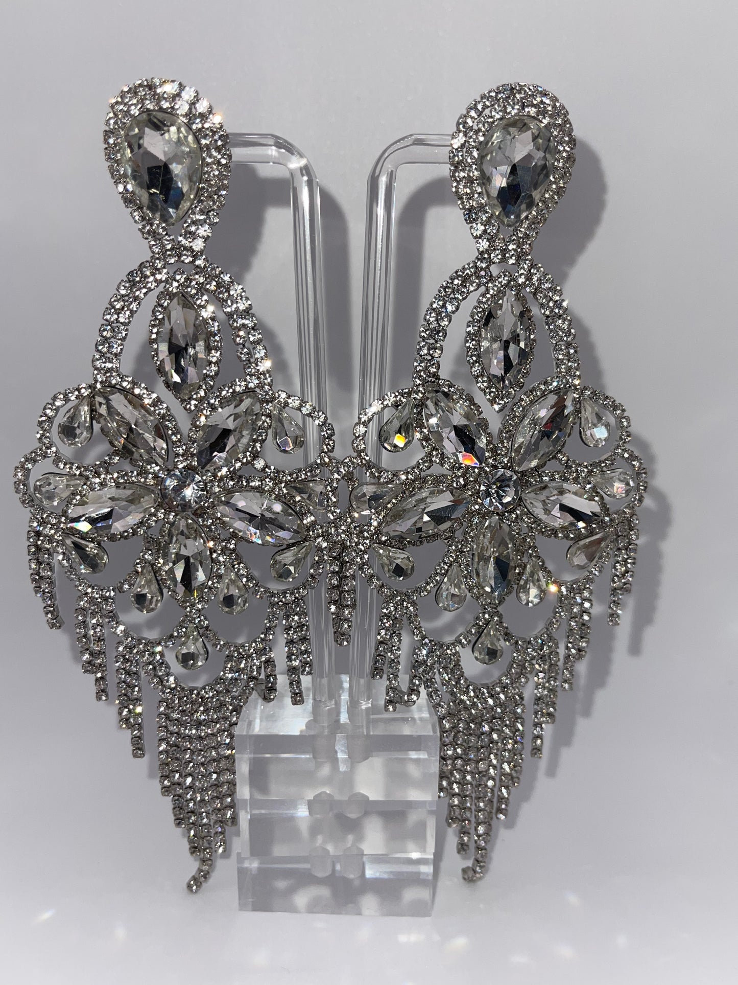 LUXE Crystal Dreamcatcher Chandelier Earrings