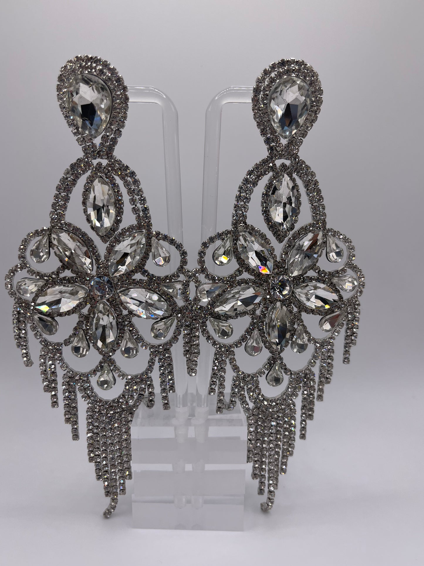 LUXE Crystal Dreamcatcher Chandelier Earrings