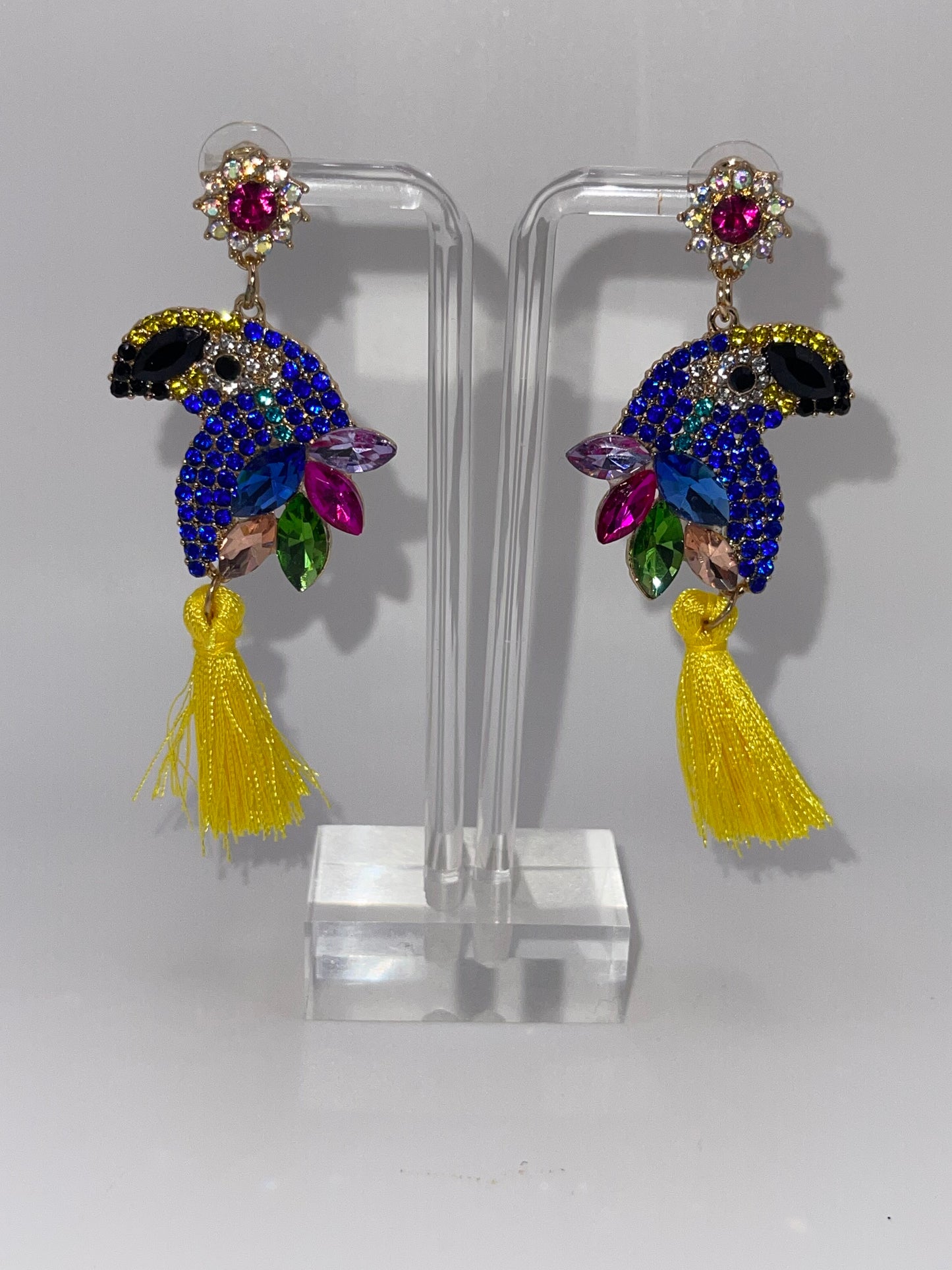 You Can Sam Parrot Tassel Drop Earrings