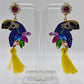 You Can Sam Parrot Tassel Drop Earrings