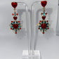 Ruby Red Drop Earrings