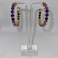 Crown Royal Purple Crystal Hoop Earrings