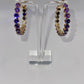 Crown Royal Purple Crystal Hoop Earrings