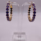 Crown Royal Purple Crystal Hoop Earrings