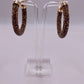 La Bronze James Crystal Hoop Earrings