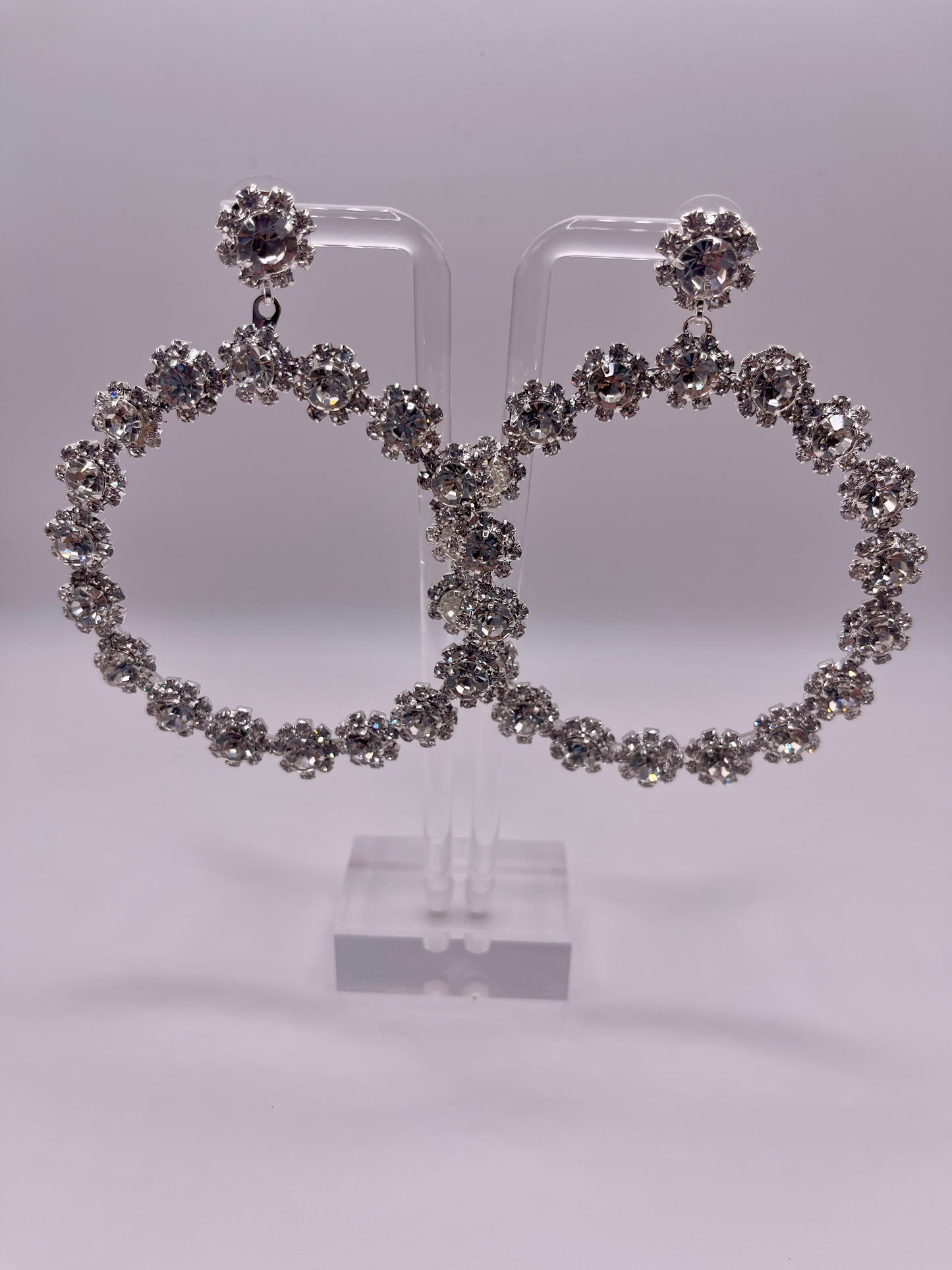 Hold Your Baby's Breath Crystal Drop Earrings