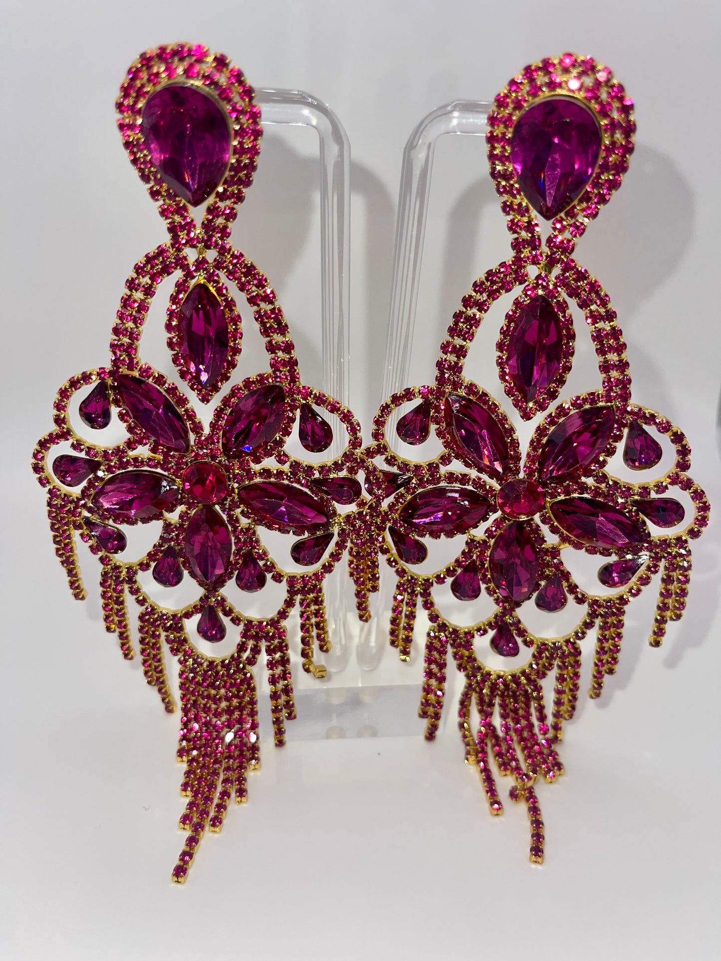 LUXE Crystal Dreamcatcher Chandelier Earrings