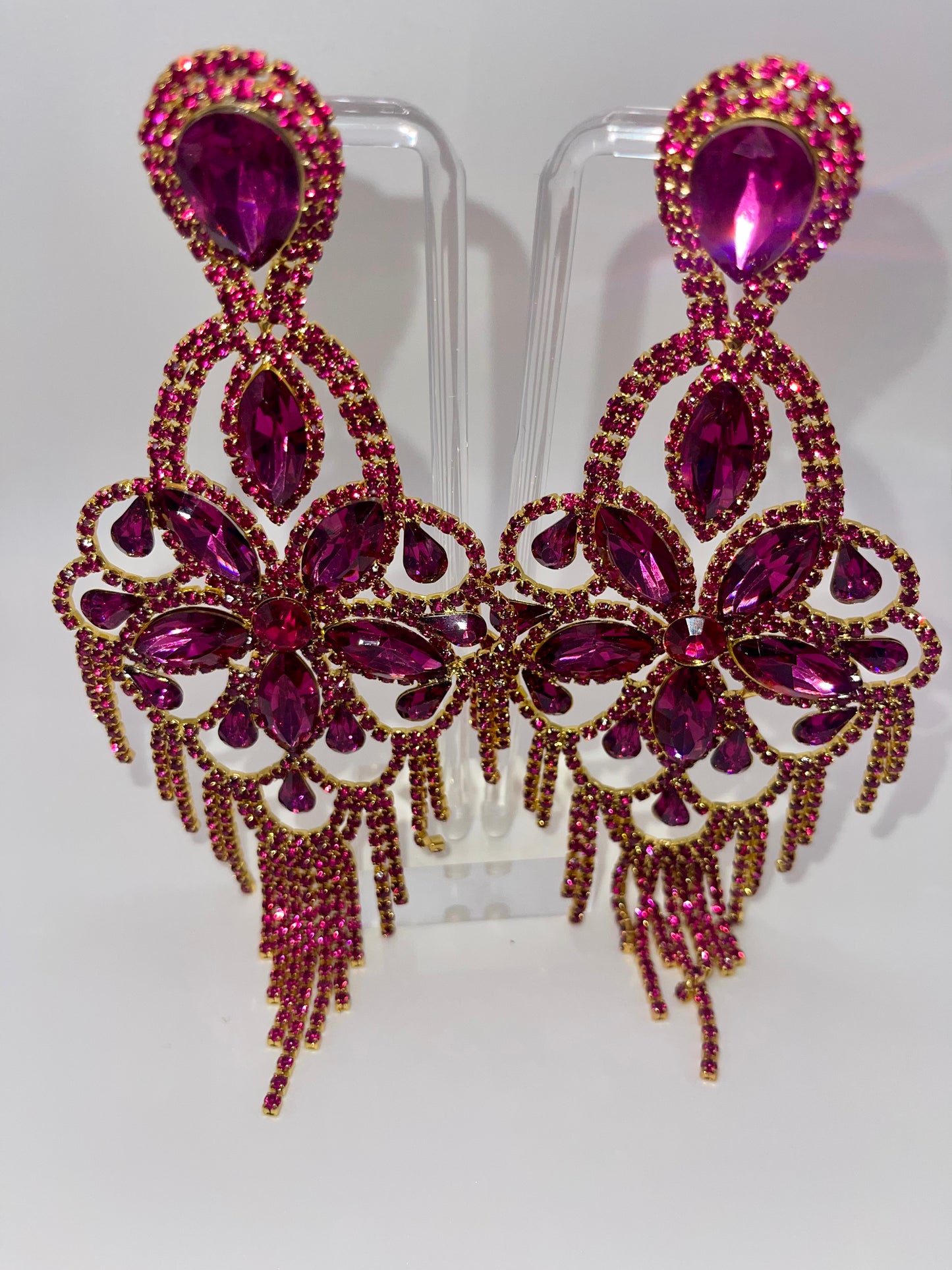 LUXE Crystal Dreamcatcher Chandelier Earrings