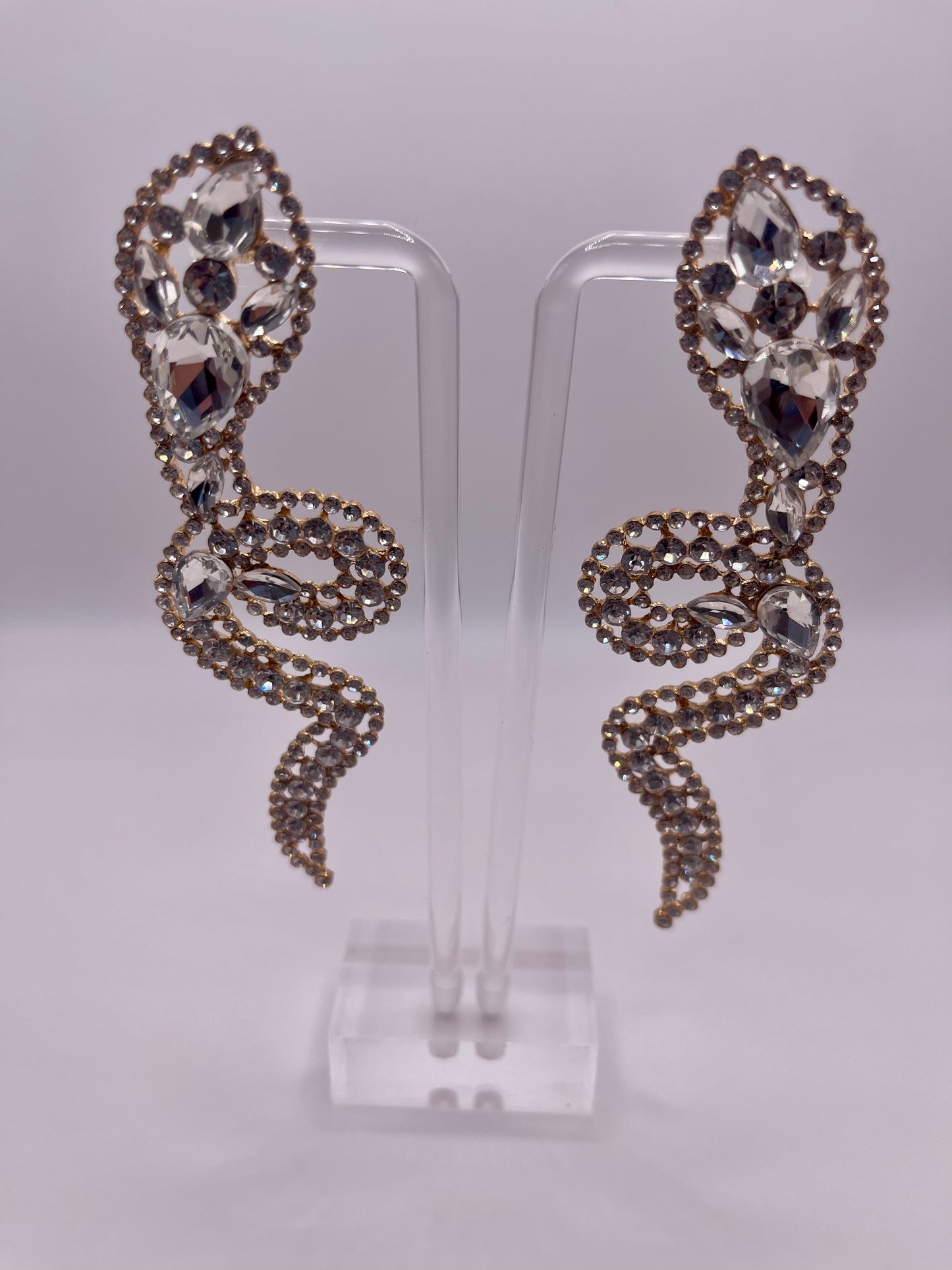 Snake Charmer Crystal Drop Earrings