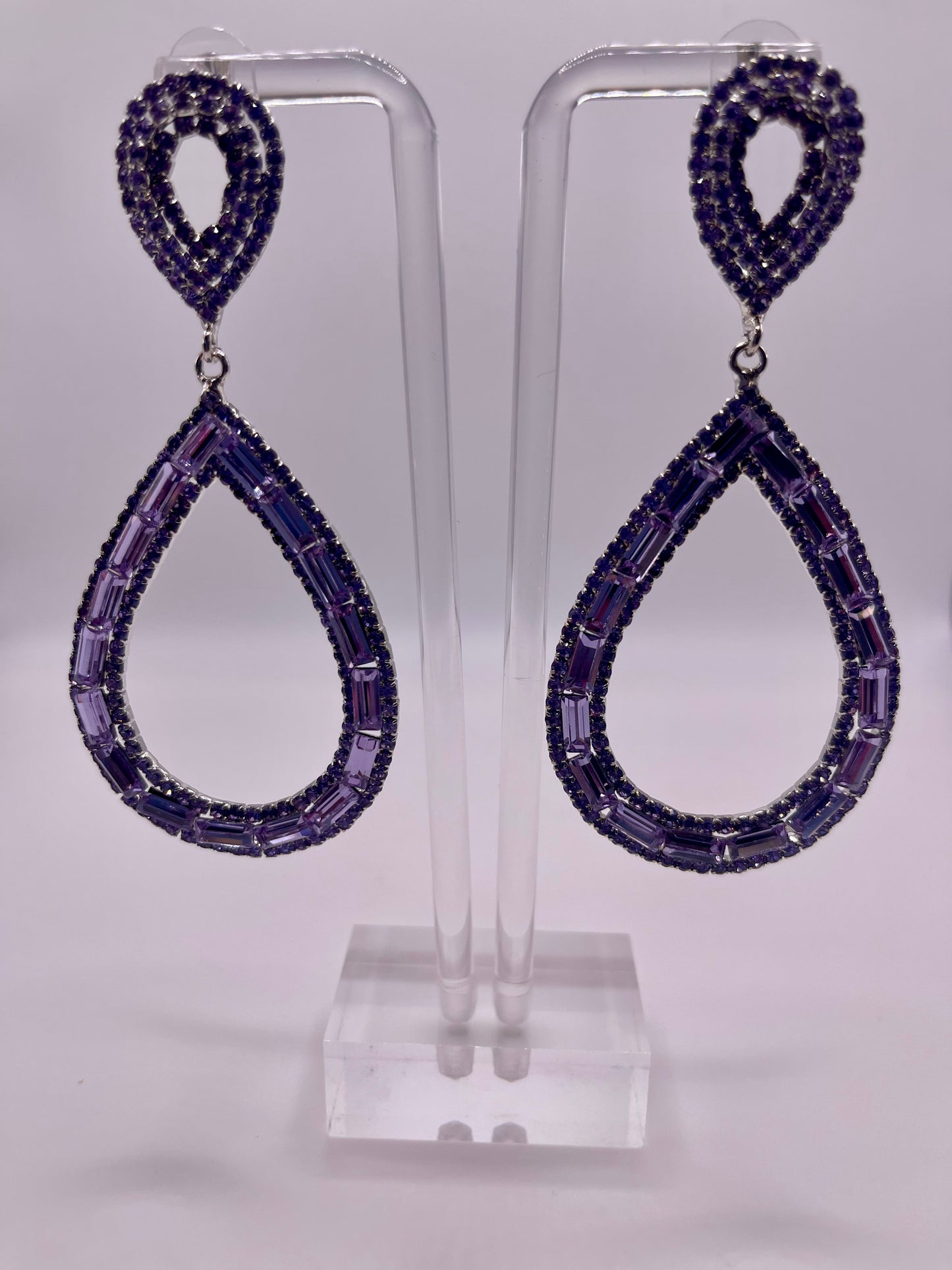 Lavish Lavender Icy Drop Earrings