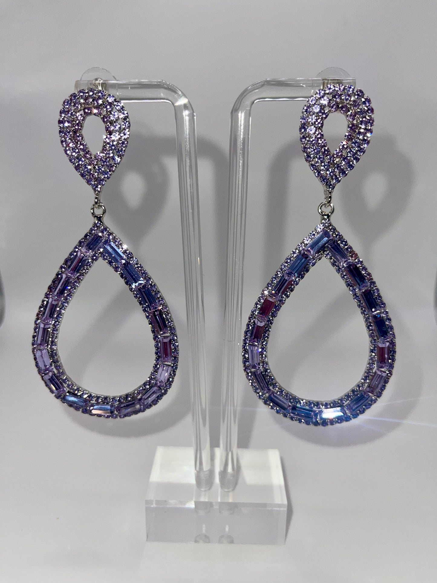 Lavish Lavender Icy Drop Earrings